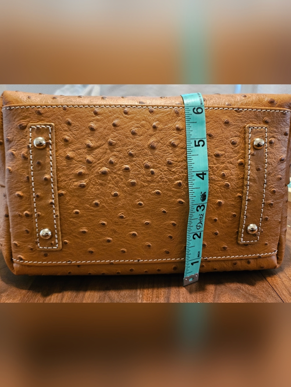 Dooney & Bourke Ostrich Logo Lock Hobo - Picture 5 of 11